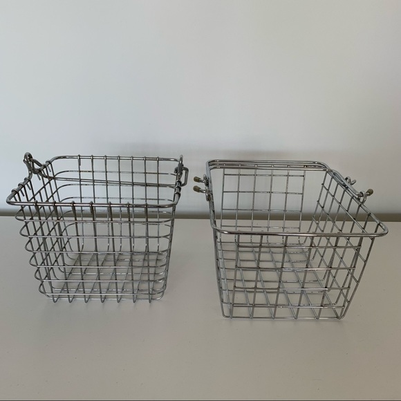 The Container Store Stainless Steel Basket Pair - Rectangle and Square